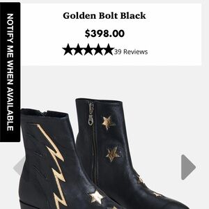 Brand new Modern Vice boots sz 9 Black Gold